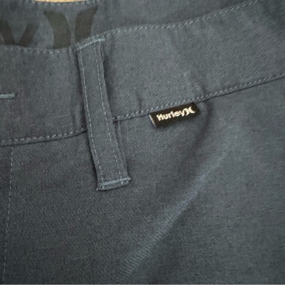 Men's Hurley Slate Blue Flat Front Casual Shorts with Relaxed Fit - Picture 4 of 11